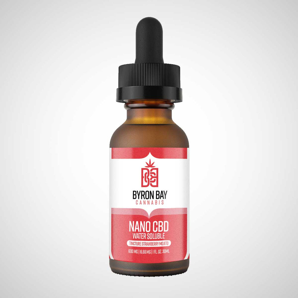 Water Soluble Nano CBD Tinctures - Strawberry Mojito 1000mg